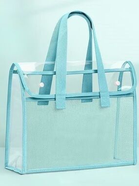 Clear Colored Mesh Work Bag-NEW